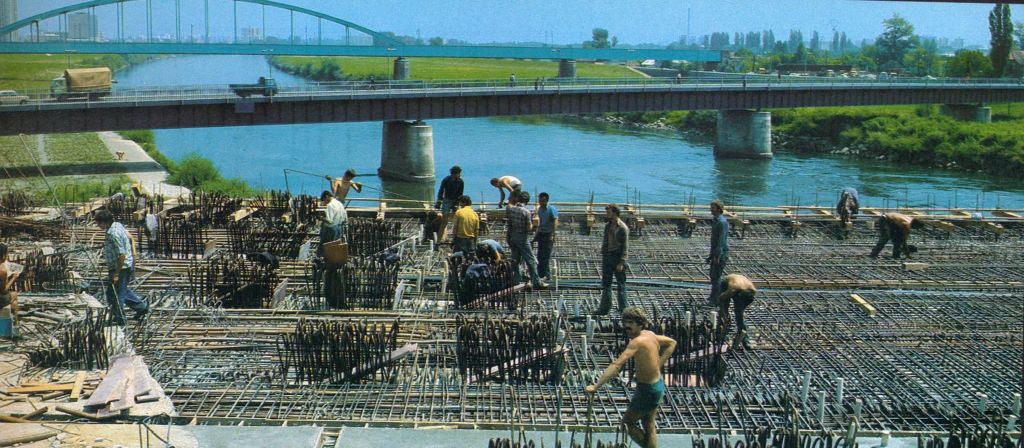 Jadranski most 1980. godine, izgradnja